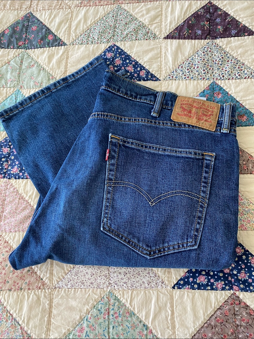 Mens Levi's Dark Blue Straight-Leg Jeans
